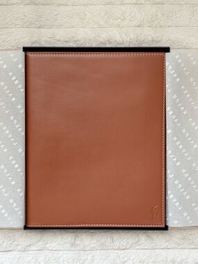 Polo Ralph Lauren Cognac Leather iPad Folio Case NEW in Box $98 MSRP